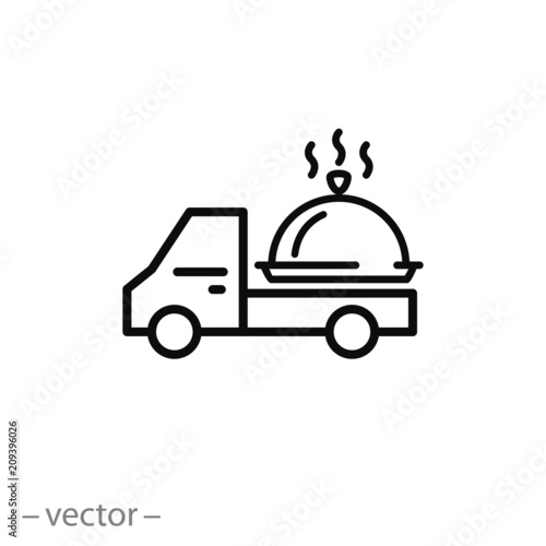 food delivery icon vector
