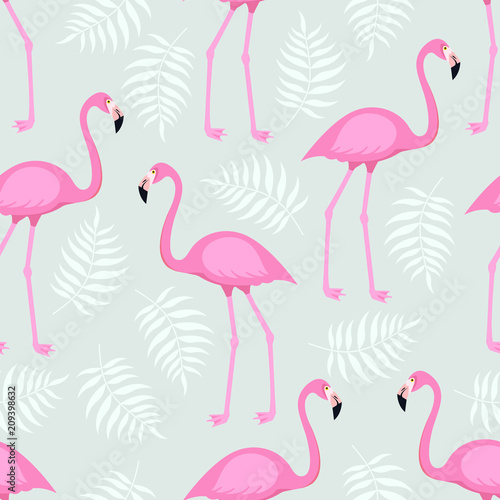 Naklejka flamingo miłość natura