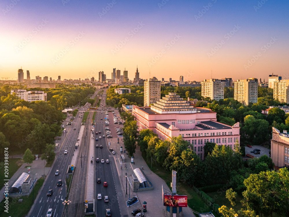 Warszawa z lotu ptaka