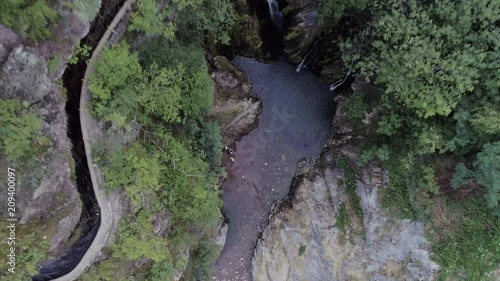 Rising Top View of the White Drin River in Zljeb Mountains Kosovo photo