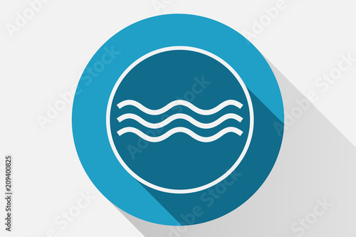 Icono azul de olas.