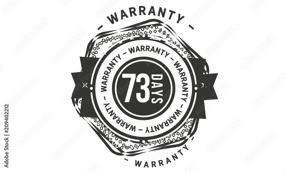 Fototapeta premium 73 days warranty icon stamp guarantee