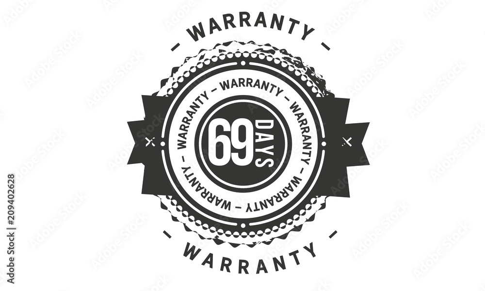 Fototapeta premium 69 days warranty icon stamp guarantee