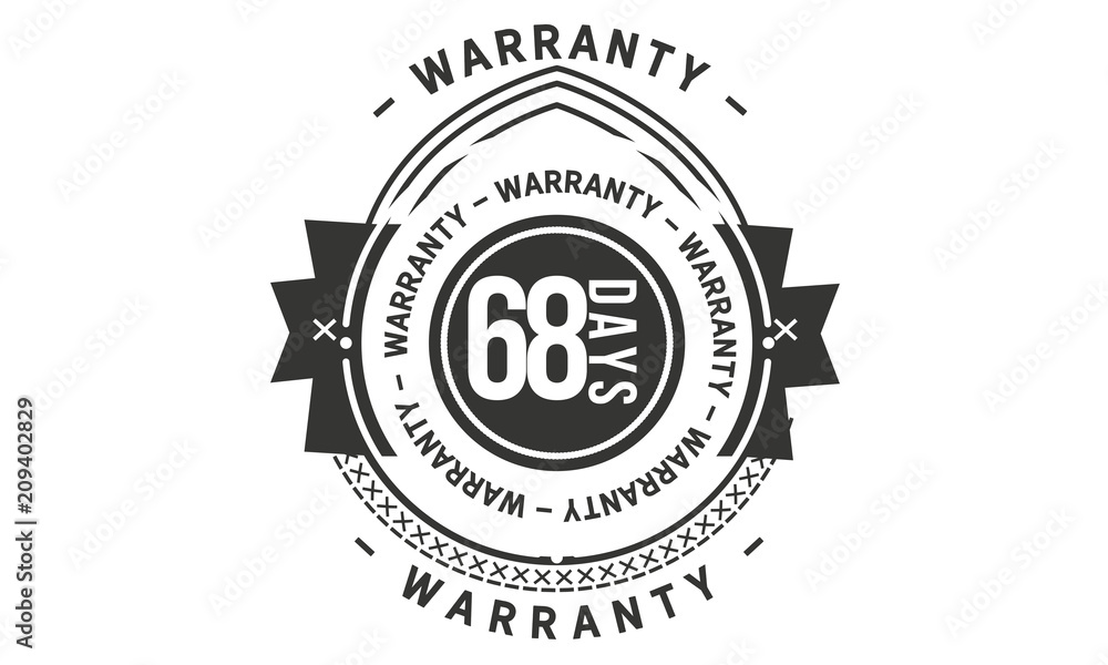 Obraz premium 68 days warranty icon stamp guarantee