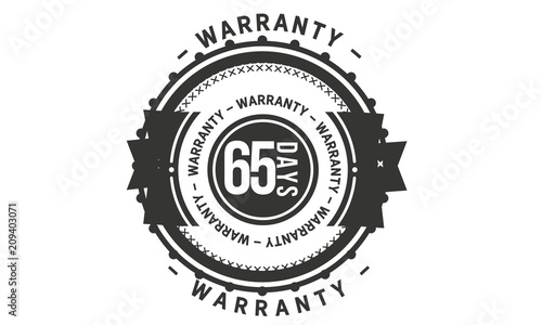 65 days warranty icon stamp guarantee