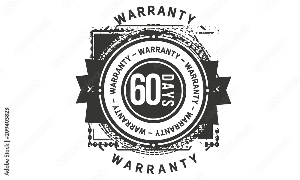 60 days warranty icon stamp guarantee