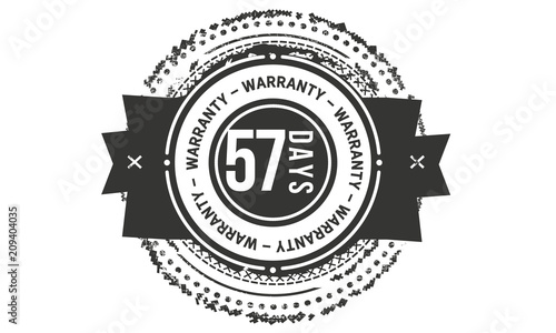 57 days warranty icon stamp guarantee