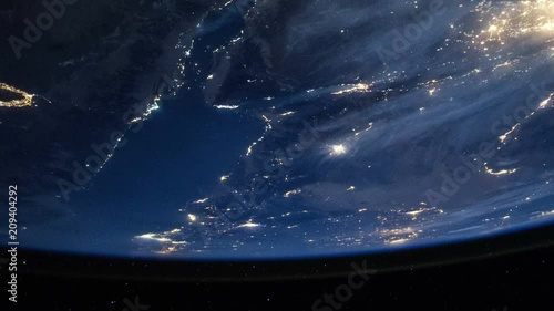 The Nile river, Egypt, Saudi Arabia, and parts of the middle east as seen from the ISS at night.  Stills courtesy of the Earth Science and Remote Sensing Unit, NASA Johnson Space Center.  