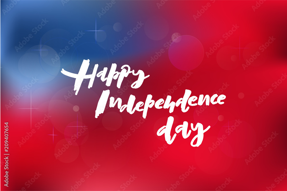 Naklejka premium EPS 10. Happy independence day vector Illustration. Template for budge, banner, icon, logotype, invitation, poster etc.