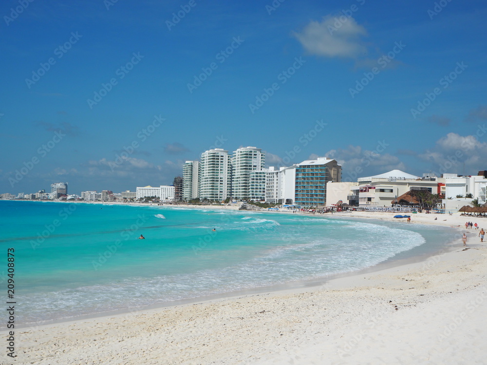 the beach in Cancun