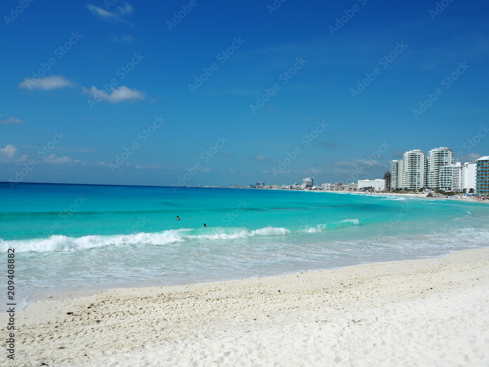 the beach in Cancun the beach in Cancun