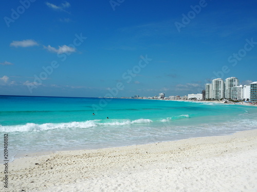 the beach in Cancun