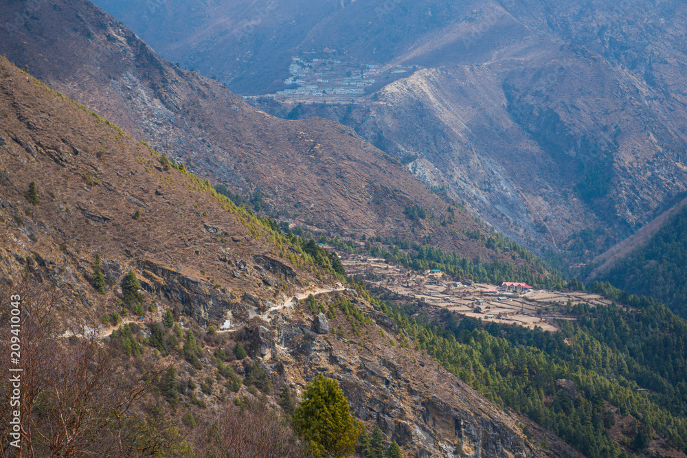 Beautiful view landscape of mountain in nepal