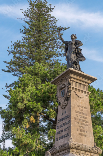 Monument in homage to Josefa Ortiz de Dominguez, Patriot and heroine of the independence of Mexico, in Queretaro Mexico. photo