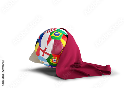 flag of Qatar design at soc...