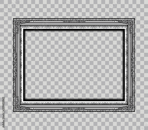 photo frame with corner Thailand line floral for picture
