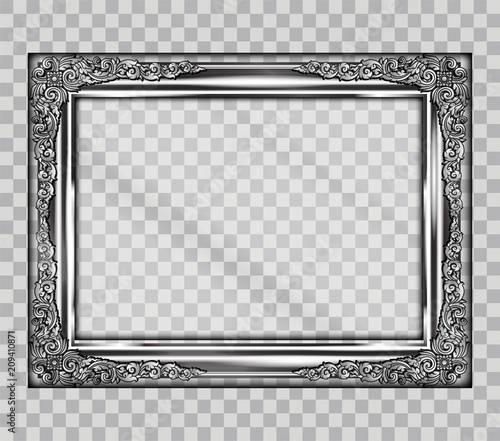photo frame with corner Thailand line floral for picture