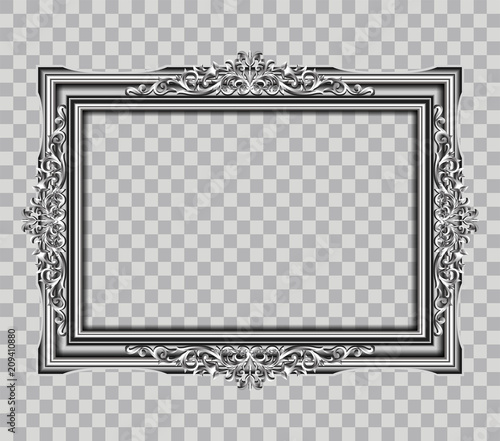 photo frame with corner Thailand line floral for picture