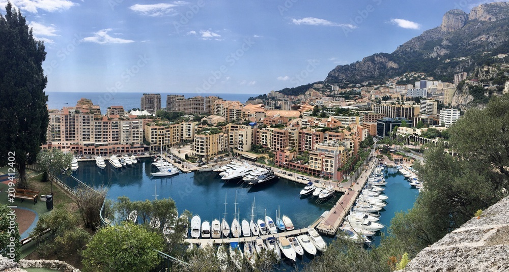 Gorgeous view from the top of the hill in Monaco