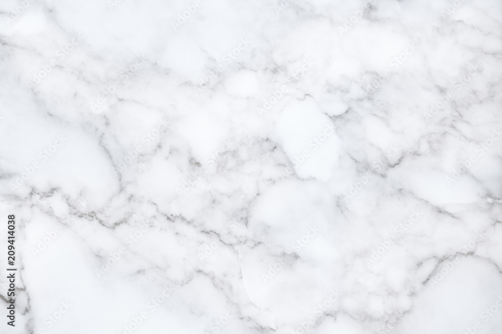 White marble texture with natural pattern for background.