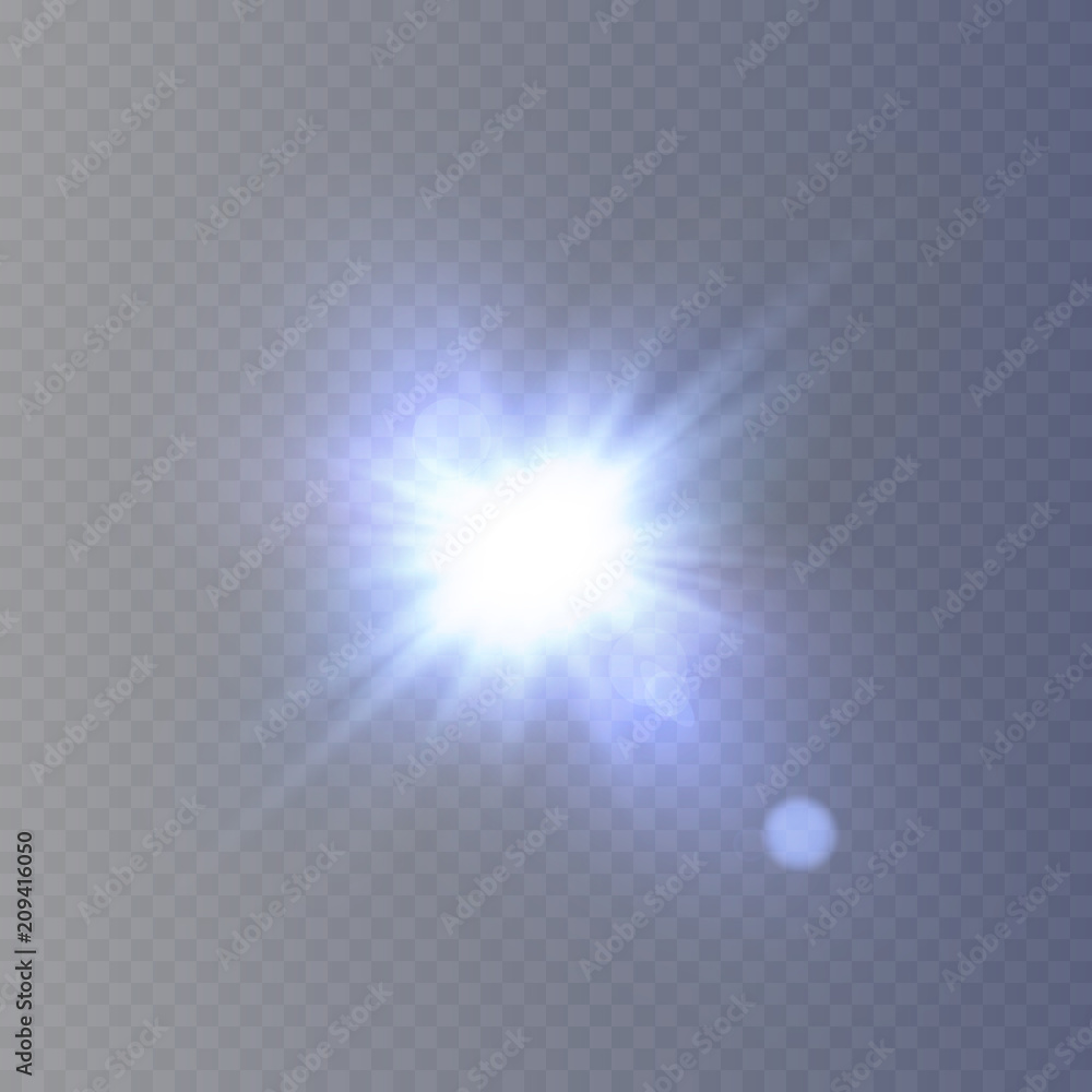 star on a transparent background,light effect,vector illustration. explosion with sparkles.Sun.magic
