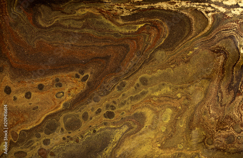 Marble abstract acrylic background. Marbling artwork texture. Agate ripple pattern. Gold powder.