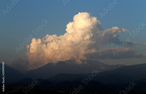 Photo background bright white big clouds © tanor27