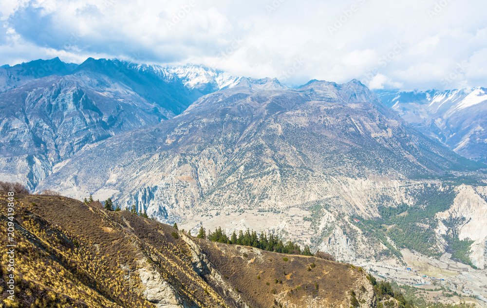 Mountain landscape with views of the Bagmati river, Nepal. Mountain landscape with views of the Bagmati river, Nepal.