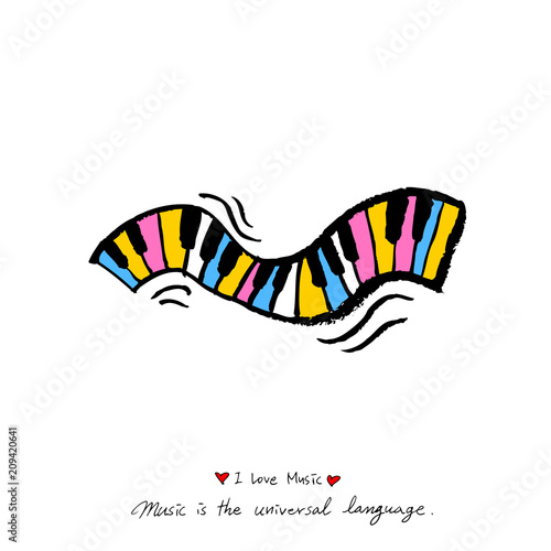 음악회 포스터 / 손으로 그린 음악 일러스트