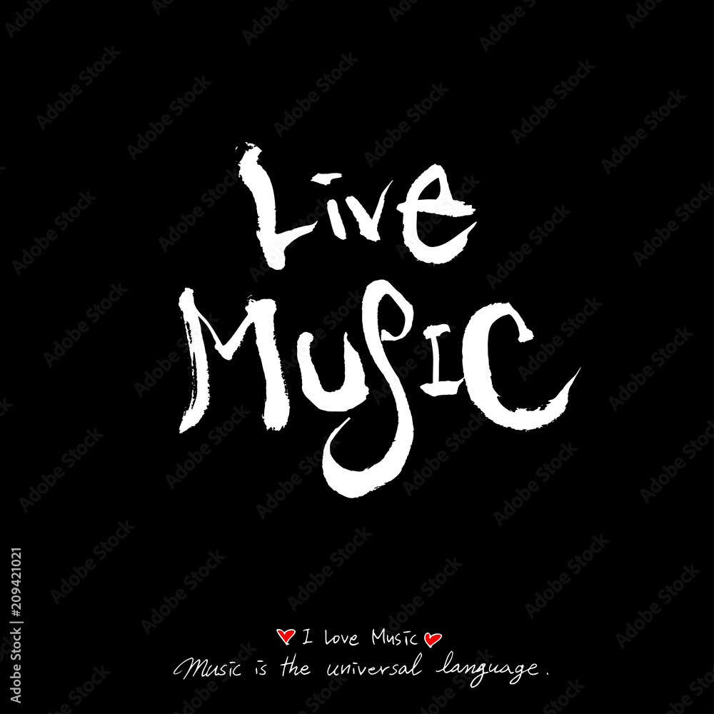 음악회 포스터 / 손으로 그린 음악 일러스트