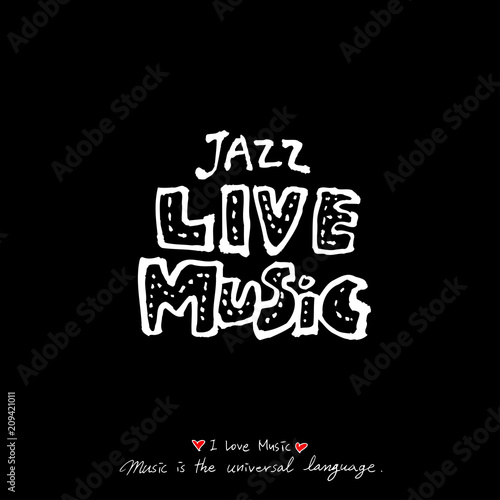 음악회 포스터 / 손으로 그린 음악 일러스트