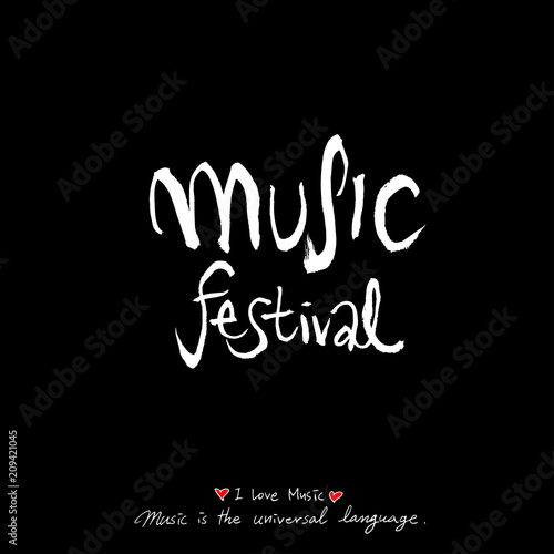 음악회 포스터 / 손으로 그린 음악 일러스트