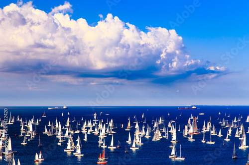 The Barcolana regatta in the gulf of Trieste photo