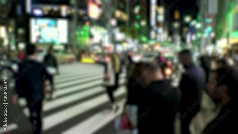 ROPPONGI, TOKYO, JAPAN - CIRCA OCTOBER 2017 : Scenery of street in ROPPONGI around Roppongi crossing. In blurred image. ROPPONGI, TOKYO, JAPAN - CIRCA OCTOBER 2017 : Scenery of street in ROPPONGI around Roppongi crossing. In blurred image.