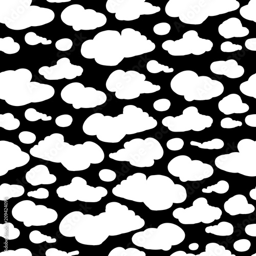 Clouds background, seamless pattern for your design