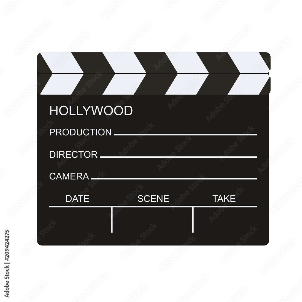 Obraz premium blank of director clapboard isolated on transparent background vector illustration 