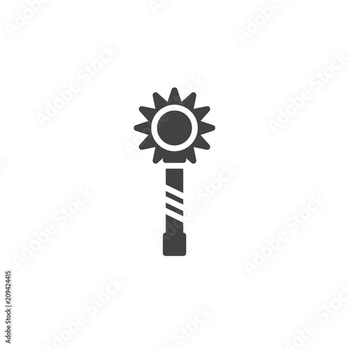 Mace weapon vector icon. filled flat sign for mobile concept and web design. Medieval mace simple solid icon. Symbol, logo illustration. Pixel perfect vector graphics