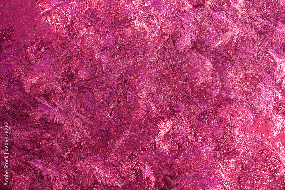Obraz premium Beautiful nature pattern on frosted glass for background. Toned