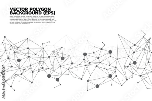Network Connecting dot polygon background : Concept of Network, Business, Connecting, Molecule, Data, Chemical