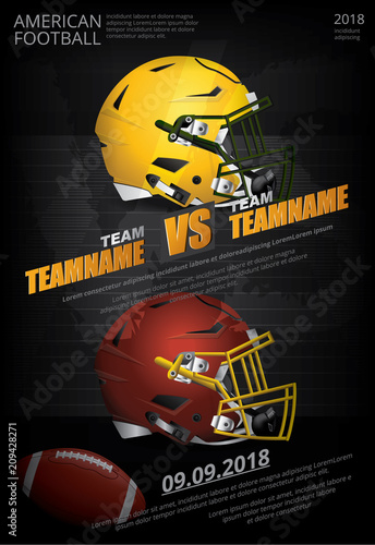 American football Poster Vector Illustration