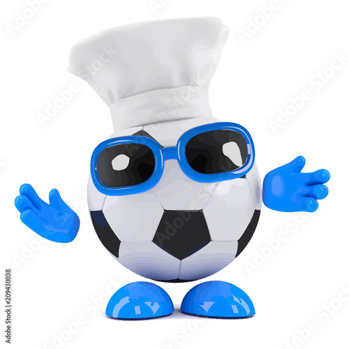 Vector 3d Football dude is a chef now