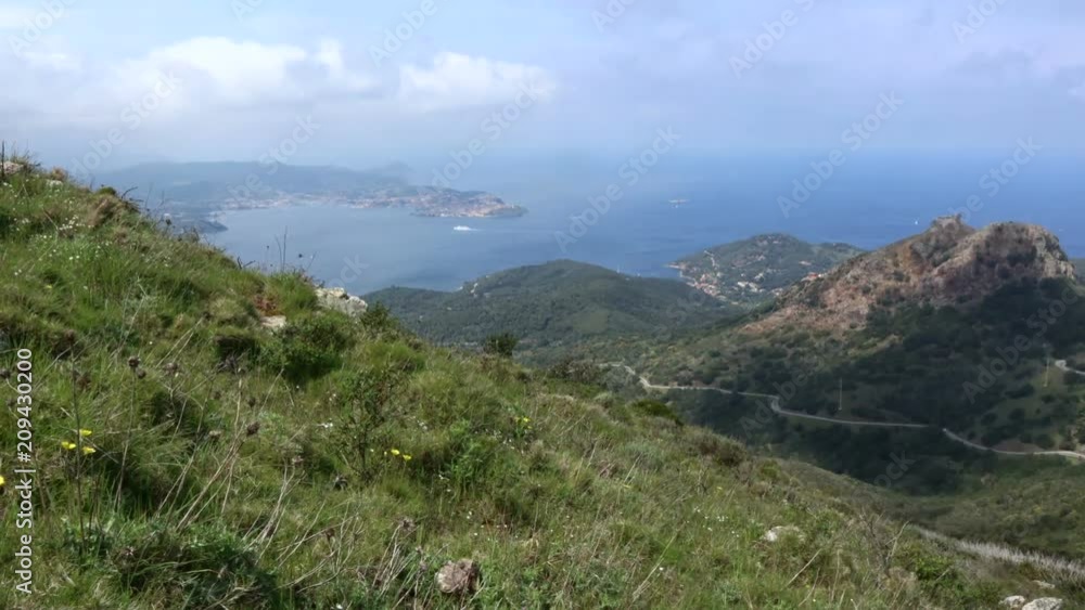 Hiking on the Island of Elba with panoramic views Hiking on the Island of Elba with panoramic views