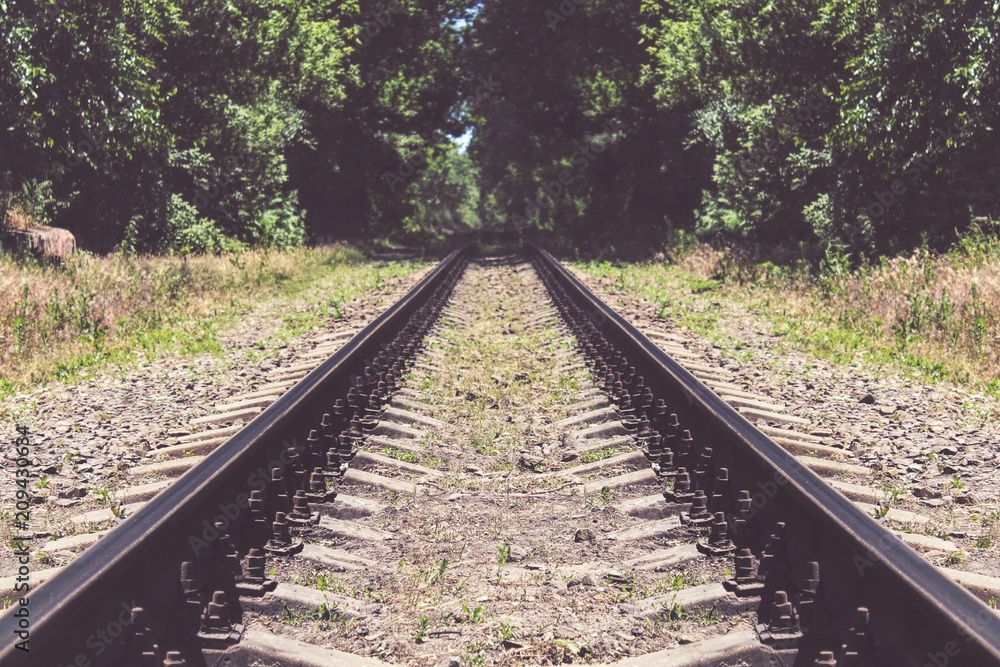 An empty railroad taken in perspective An empty railroad taken in perspective