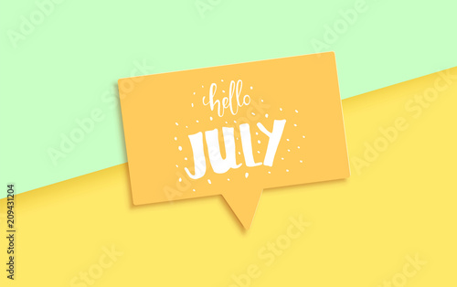 Hello May card. Vector illustration.