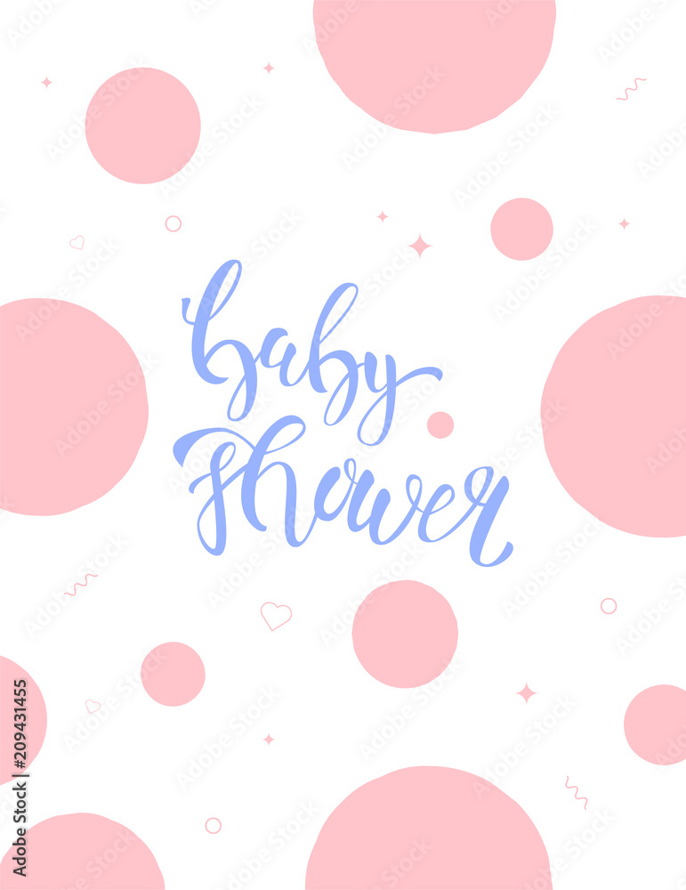 Baby Shower invitation template.  Vector illustration.