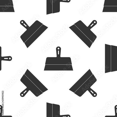 Putty knife icon seamless pattern on white background. Spatula repair tool. Spackling or paint instruments. Flat design. Vector Illustration