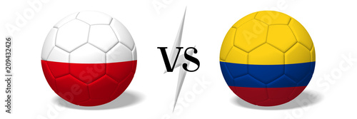 Soccer championship - Poland vs Colombia