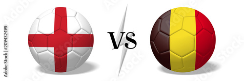 Soccer championship - England vs Belgium