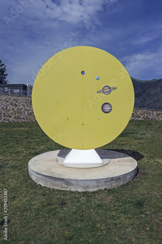 Fototapeta Naklejka Na Ścianę i Meble -  grafico delle proporzioni sistema solare - 626