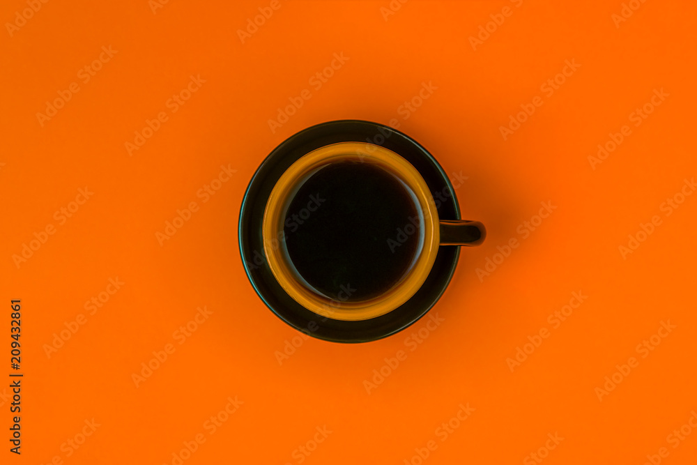 Coffee concept on bright pastel background